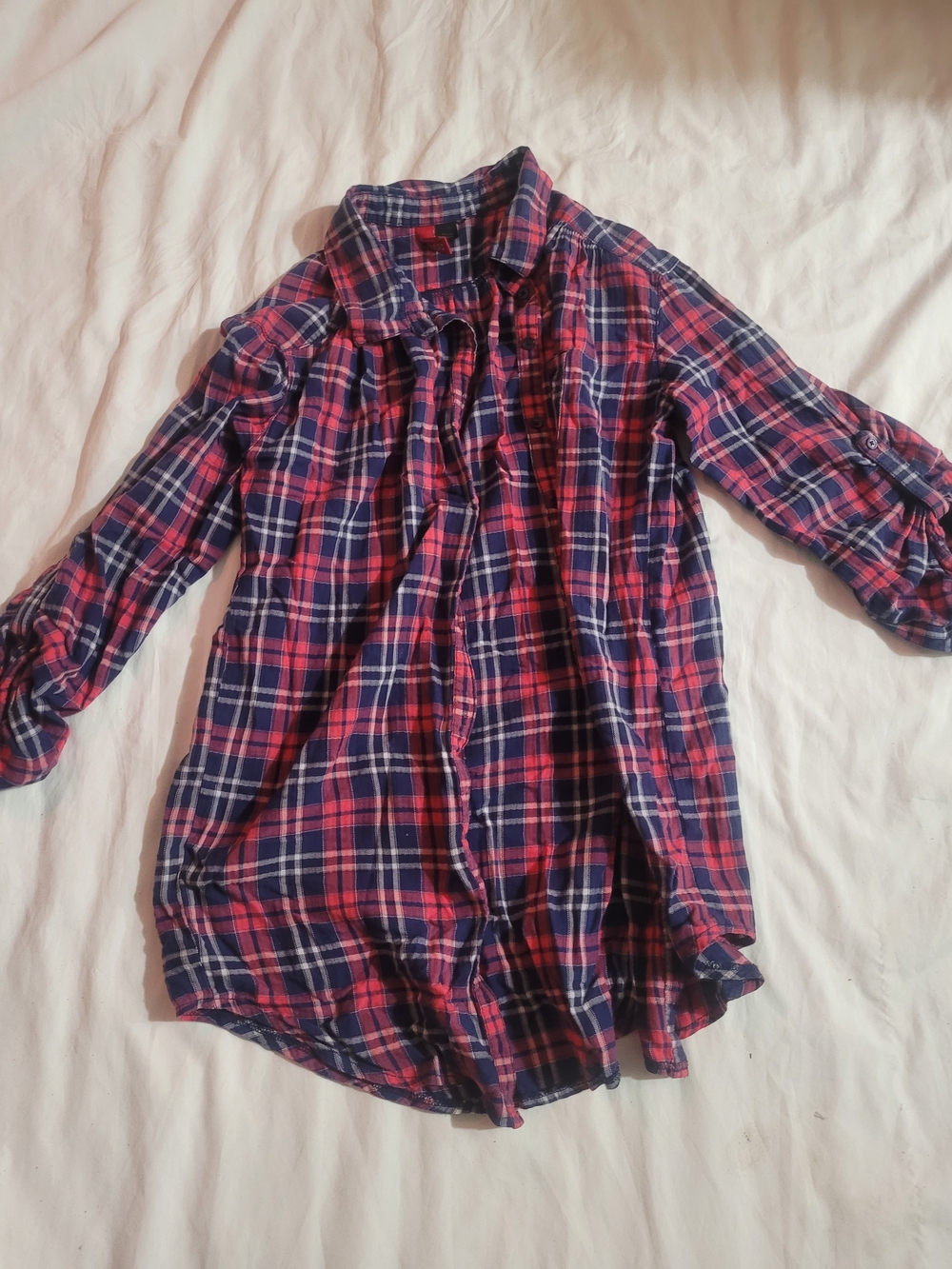Divided Men's Plaid Button-Down Shirt - Blue & Pink